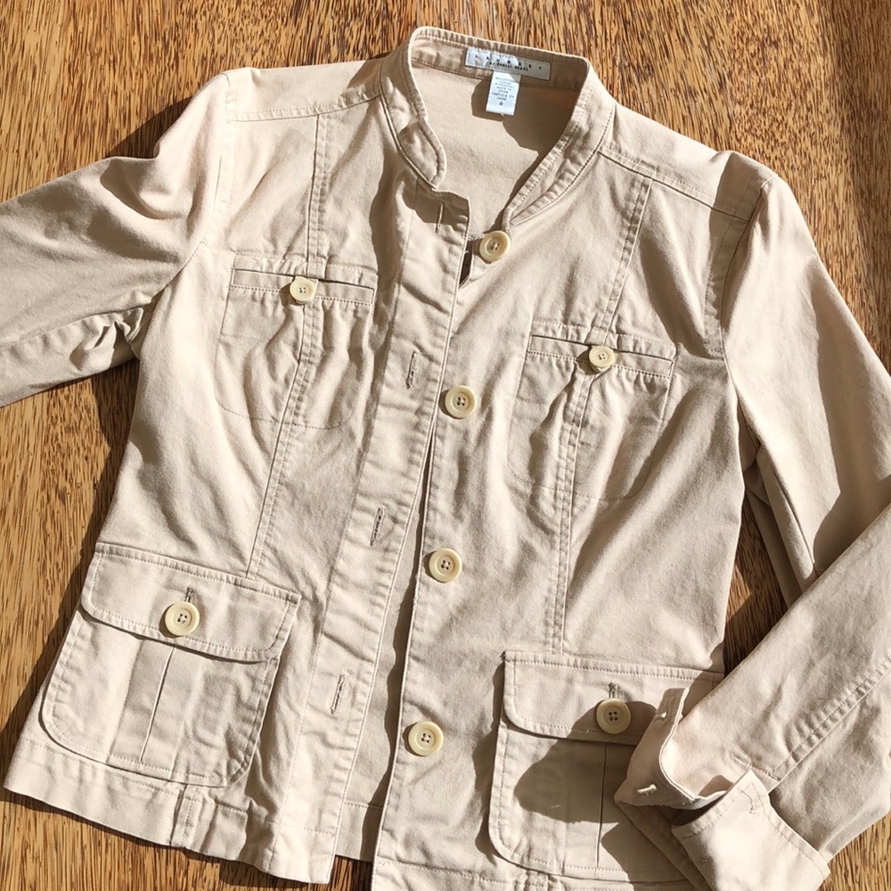 LAUNDRY by Shelli Segal tan field jacket size 4